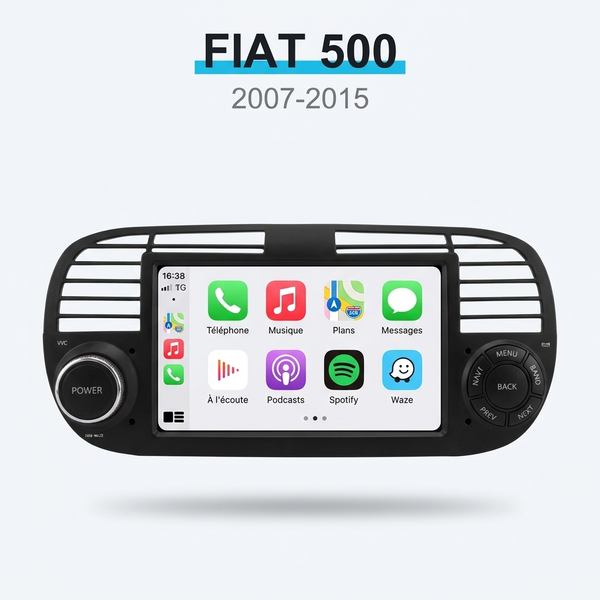 CARPLAY - FIAT 500 (2007-2015) NOIR