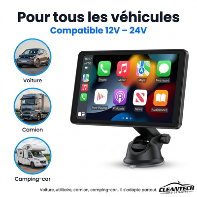 Pour tous les véhicules – voiture, camion, camping-car, compatible 12V-24V