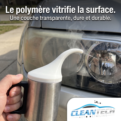 Le polymère vitrifie la surface du phare – couche transparente et durable