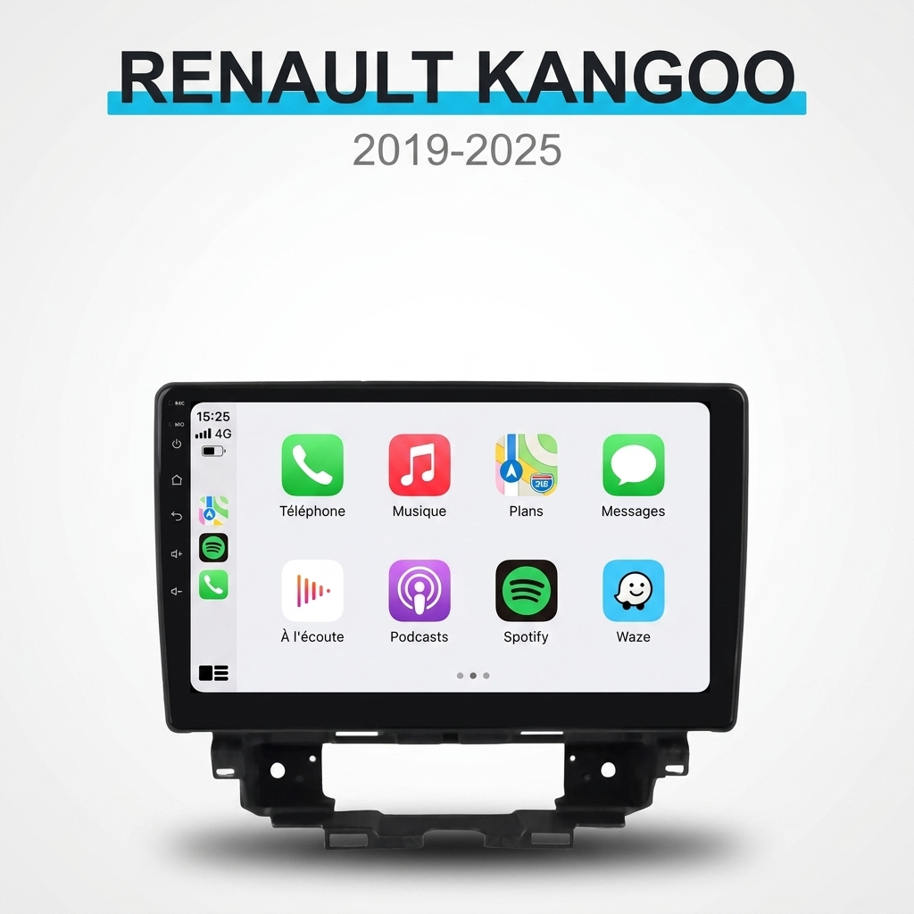 CarPlay Renault KANGOO (2019-2025) (avec écran d’origine)