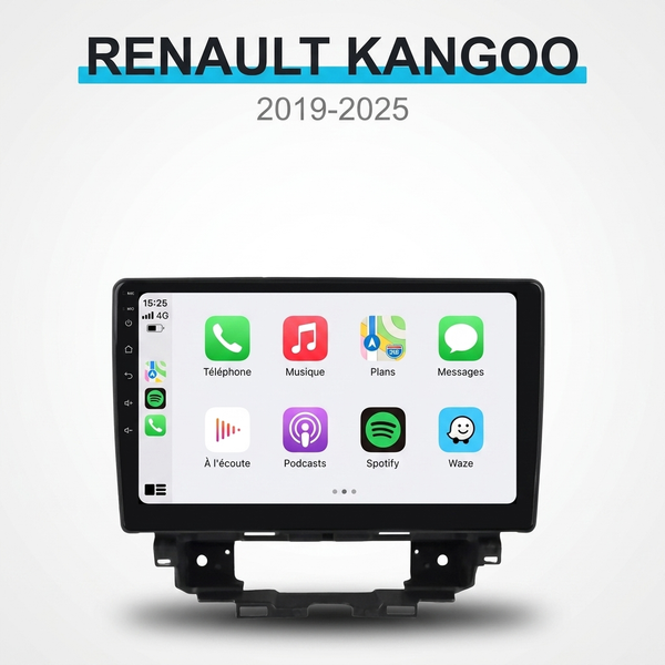 CarPlay Renault KANGOO (2019-2025) (avec écran d’origine)