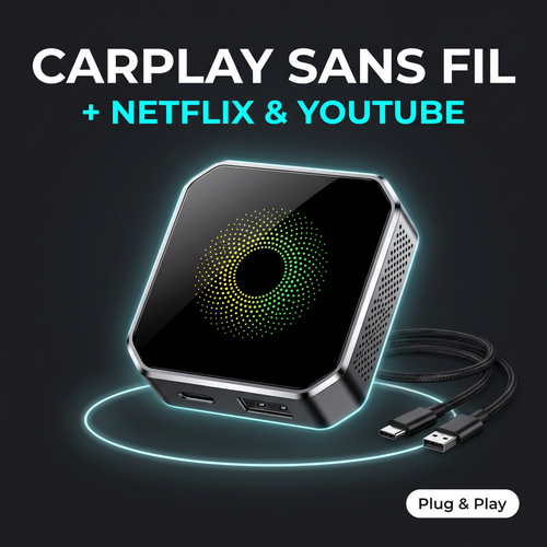 Boîtier CarPlay Connect — Netflix & YouTube sur votre écran d'origine