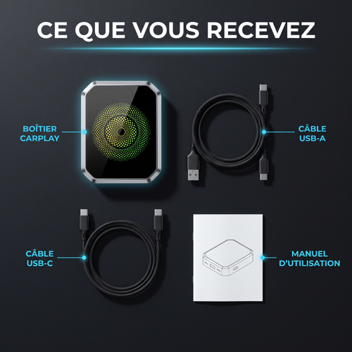 Boîtier CarPlay Connect — Netflix & YouTube sur votre écran d'origine