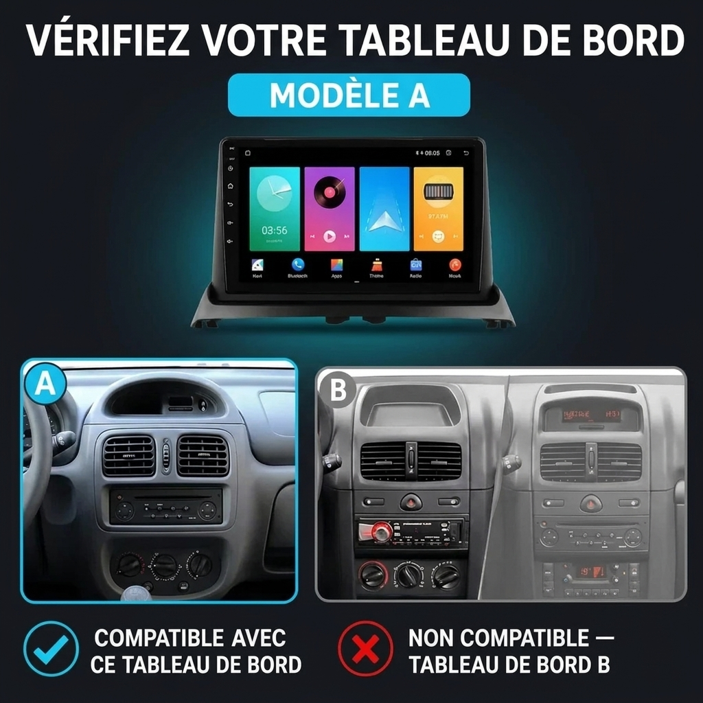 CarPlay Renault CLIO 2 (1999-2012) Type A